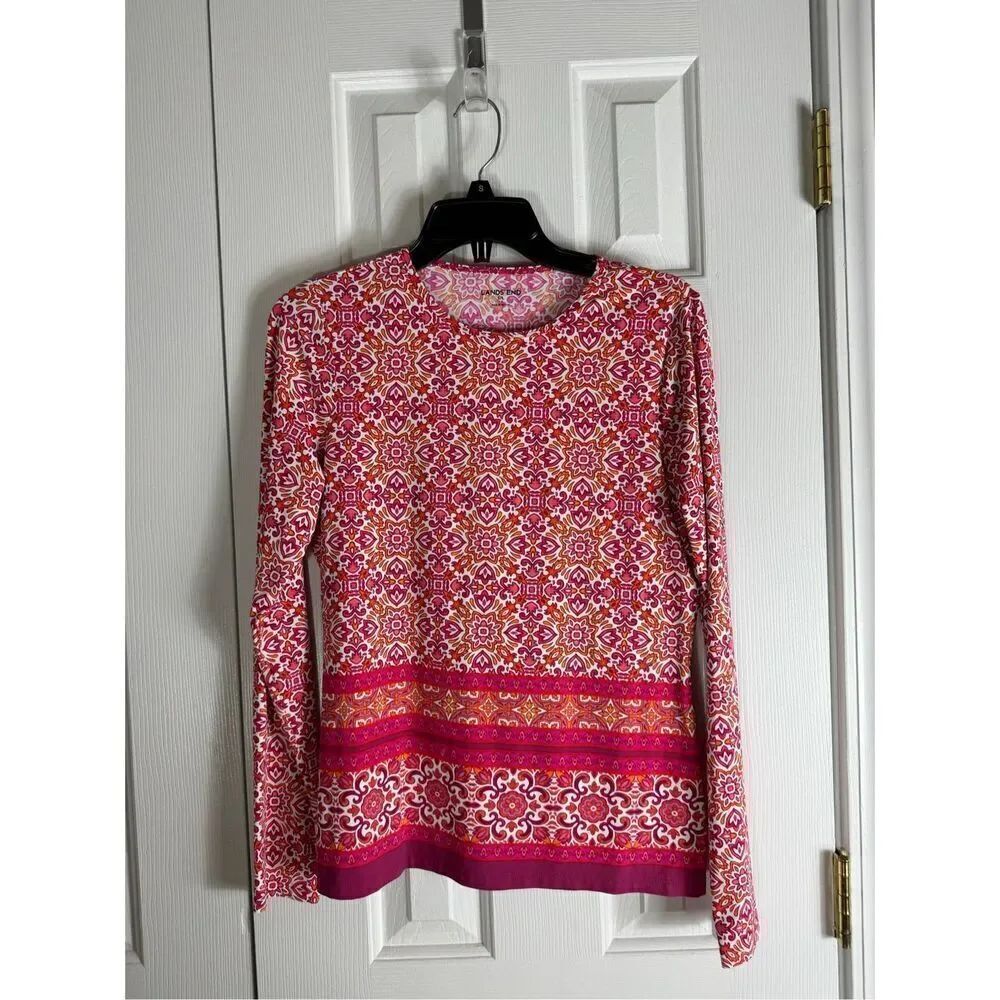 Lands End Womens Rashguard Top Size Small 6-8